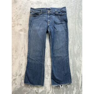 Levis Jeans Womens Sz 17 Blue Bootcut Crop Stretch Western Cowgirl Boho Rodeo